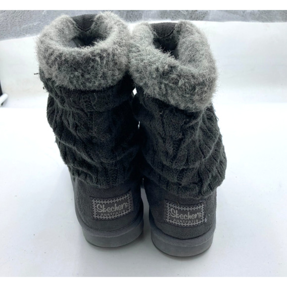 SKECHERS 46653 Gray Sweater Boots Womens Size US 7 EUR 37 - Picture 4 of 6